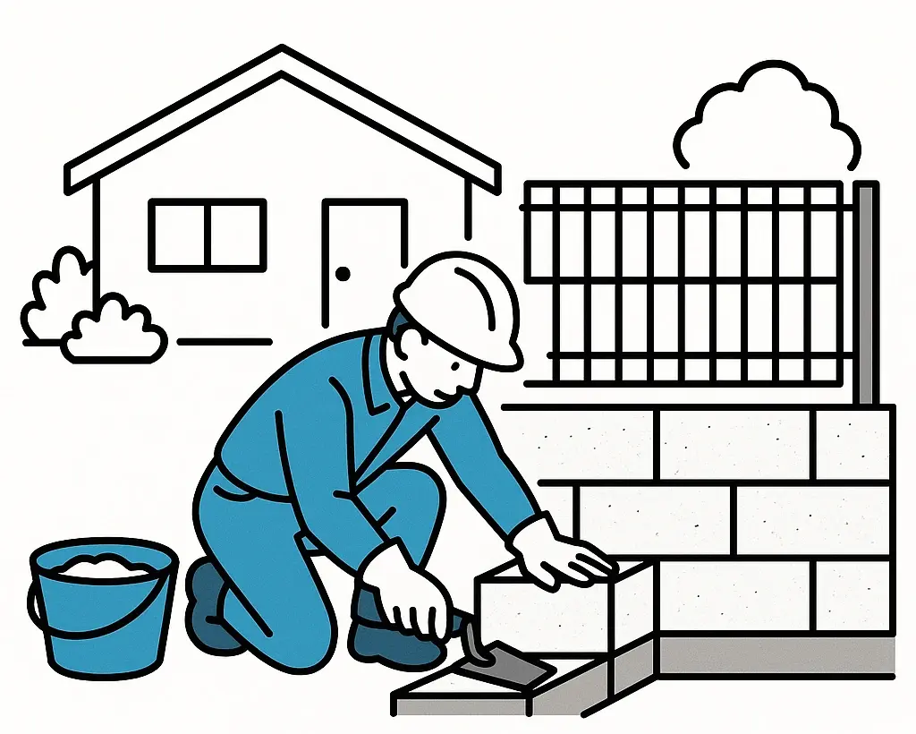 外構工事のイラスト画像